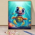 thumbnail image 1 of JYLMOOD DIY Paint by Number for Adults, Easy Painting by Numbers for Gift Home Wall Decor 16x20in without Frame, Colored Canvas - Sea Turtles, 1 of 5