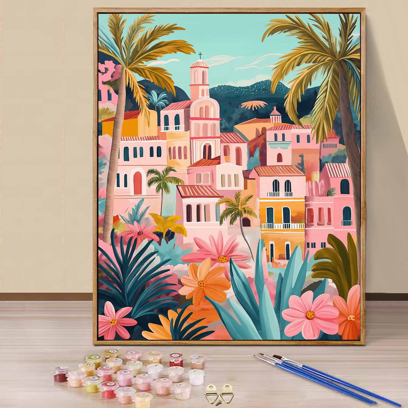 JYLMOOD Paint by Numbers for Adults Kits, DIY Seaside Love