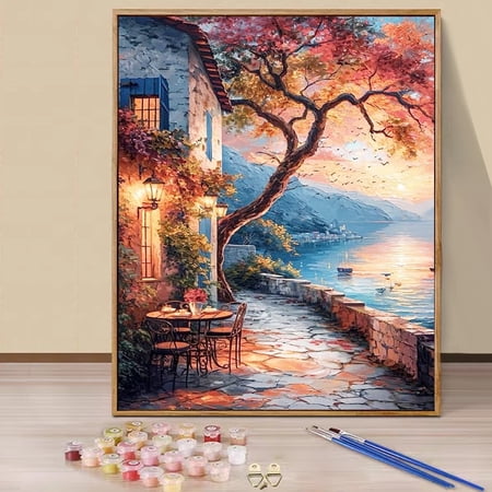 JYLMOOD Paint by Numbers Kit for Adults Beginner, Easy DIY Oil Painting Kits On Canvas for Gift Home Wall Decor 16x20 Inch - Autumn Tree