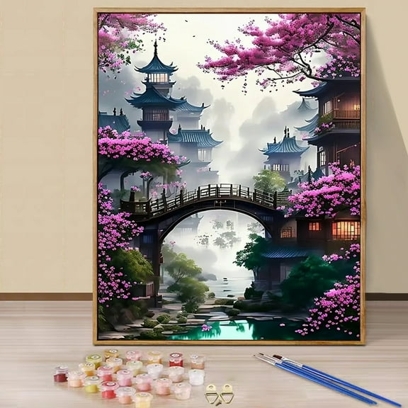 JYLMOOD Paint by Numbers Kit for Adults Beginner, Easy DIY Oil Painting Kits On Canvas for Gift Home Wall Decor 16x20 Inch Without Frame