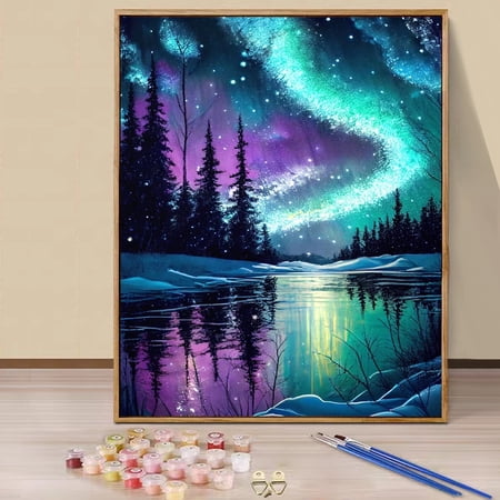 JYLMOOD Paint by Numbers Kit for Adults Beginner, Easy DIY Oil Painting Kits On Canvas for Gift Home Wall Decor 16x20 Inch