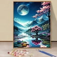 thumbnail image 1 of JYLMOOD Paint by Numbers Kit for Adults Beginner, Easy DIY Oil Painting Kits On Canvas for Gift Home Wall Decor 16x20 Inch - Moon Mountain, 1 of 6