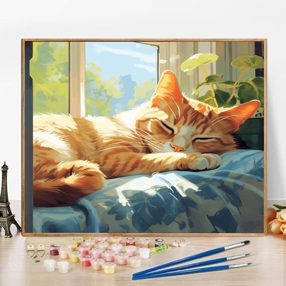 JYLMOOD Paint by Numbers Kit for Unisex Adults Beginner with Full Accessories, Easy Oil Painting Kits On Colored Canvas, 16x20in, Relaxing Art Craft