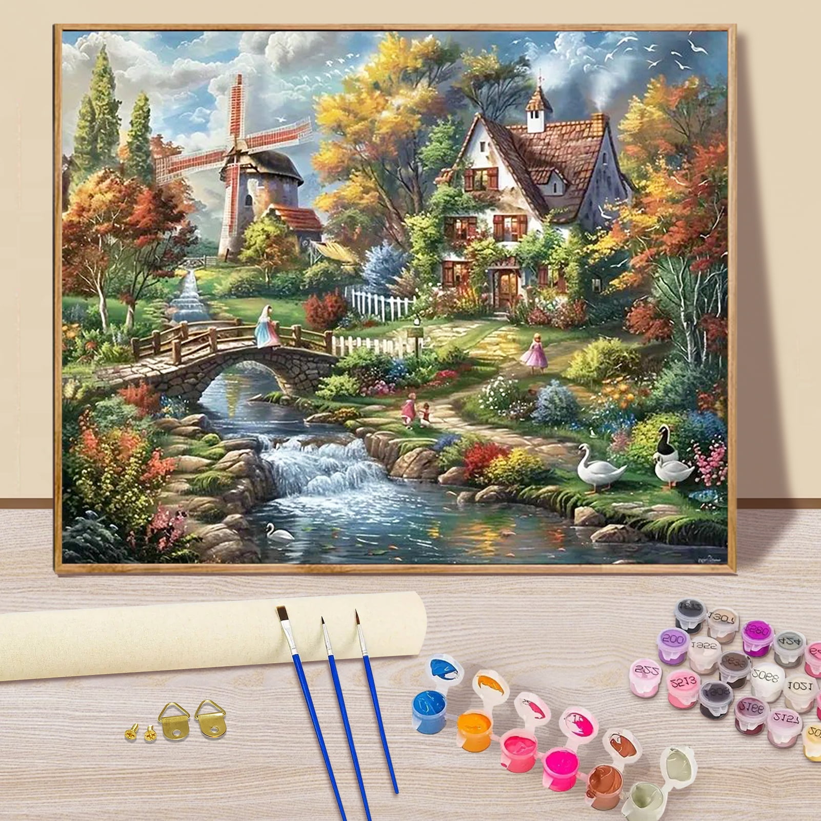 JYLMOOD Paint by Numbers Kit for Unisex Adults Beginner with Full