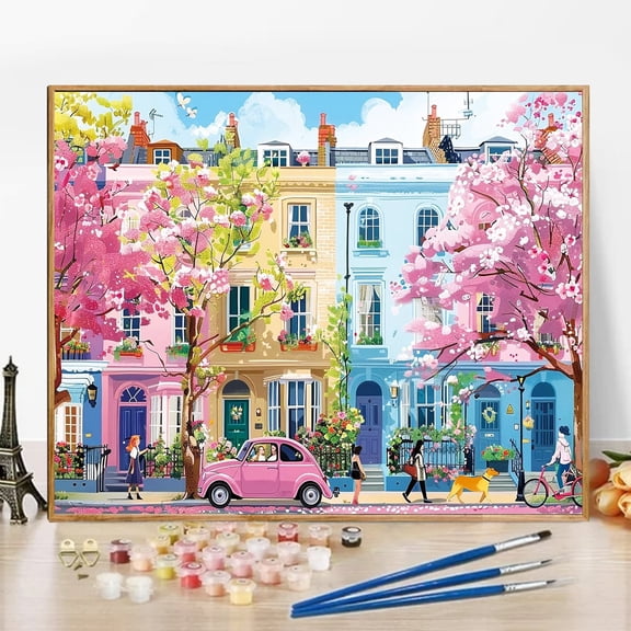 JYLMOOD Paint by Numbers for Adults Kits, DIY Easy Painting by Numbers for Gift Home Wall Decoration 16x20in without Frame