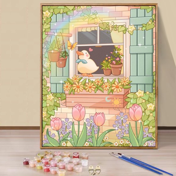 JYLMOOD Paint by Numbers for Adults Kits, DIY Easy Painting by Numbers for Gift Home Wall Decoration 16x20in without Frame