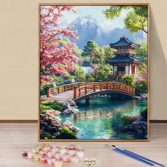 JYLMOOD Paint by Numbers for Adults Kits, DIY Easy Painting by Numbers for Gift Home Wall Decoration 16x20in without Frame