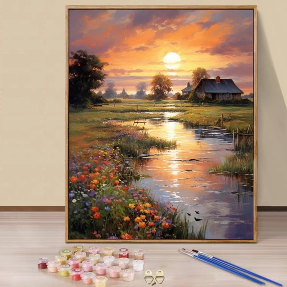 JYLMOOD Paint by Numbers for Adults Kits, DIY Easy Painting by Numbers for Gift Home Wall Decoration 16x20in without Frame