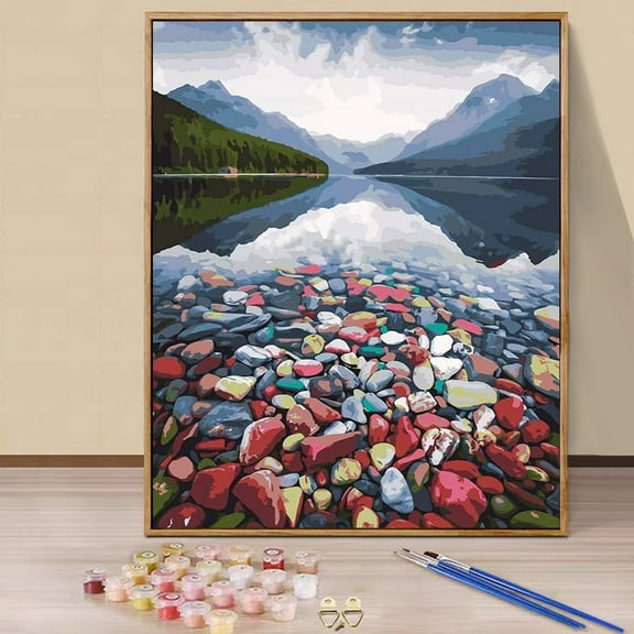 JYLMOOD Paint by Numbers for Adults Kits, DIY Easy Painting by Numbers for Gift Home Wall Decoration 16x20in without Frame