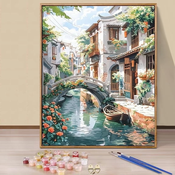 JYLMOOD Paint by Numbers for Adults Kits, DIY Easy Painting by Numbers for Gift Home Wall Decoration 16x20in without Frame