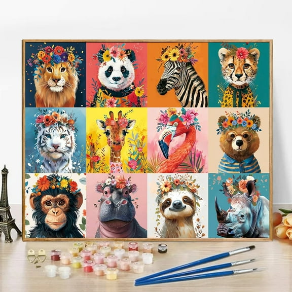 JYLMOOD Paint by Numbers for Adults Kits, DIY Easy Painting by Numbers for Gift Home Wall Decoration 16x20in without Frame