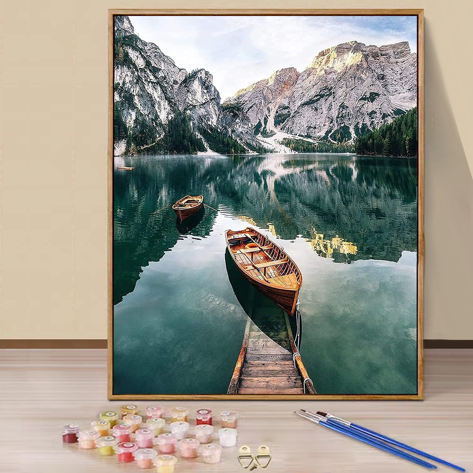 JYLMOOD Paint by Numbers for Adults Kits, DIY Easy Painting by Numbers for Gift Home Wall