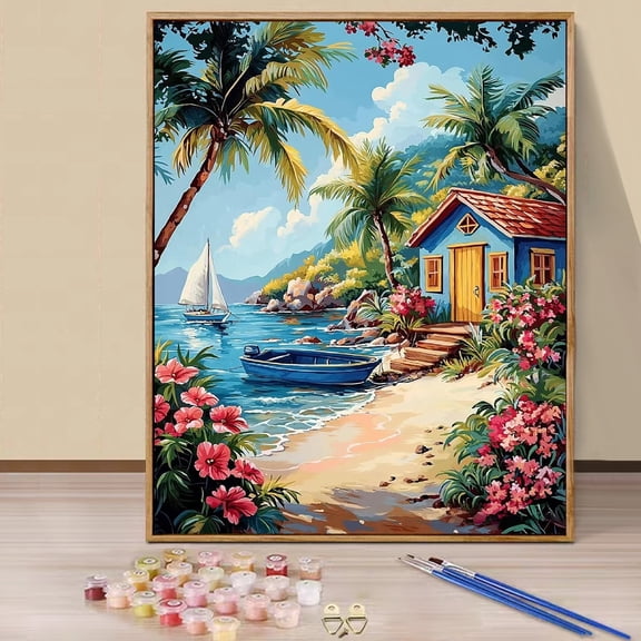 JYLMOOD Paint by Numbers for Adults Kits, DIY Easy Painting by Numbers for Gift Home Wall Decoration 16x20in without Frame