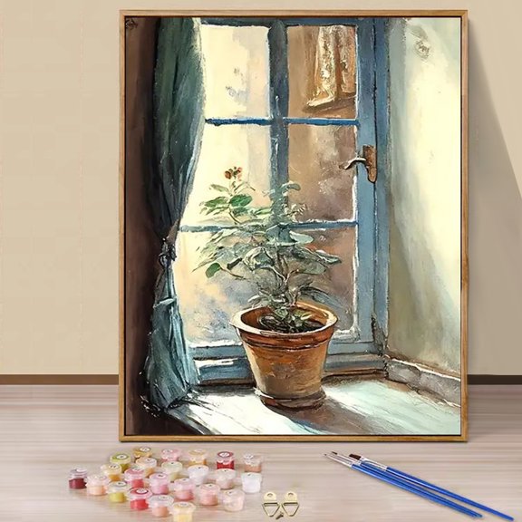 JYLMOOD Paint by Numbers for Adults Kits, DIY Easy Painting by Numbers for Gift Home Wall Decoration 16x20in without Frame