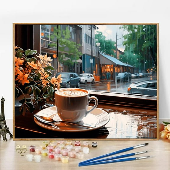 JYLMOOD Paint by Numbers for Adults Kits, DIY Easy Painting by Numbers for Gift Home Wall Decoration 16x20in without Frame