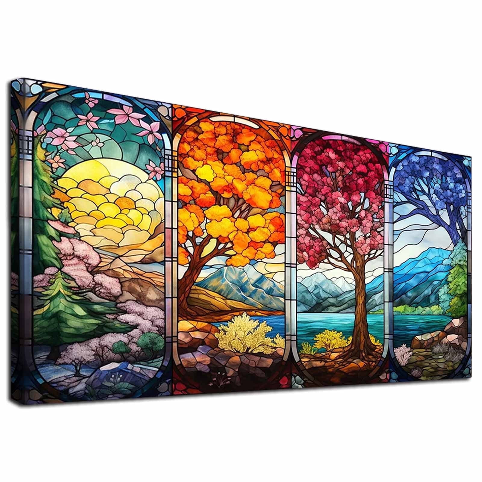 JYLMOOD DIY Gem Tree Diamond Painting Kit with Accessories, 70x40cm, Craft Kit for Home or Office Wall Décor