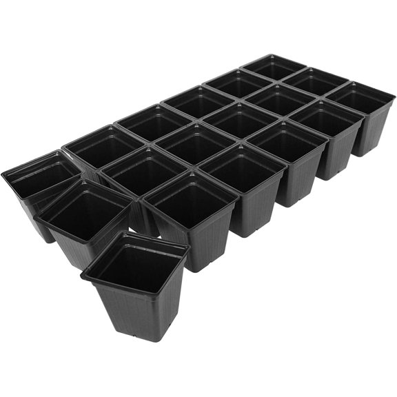 JYLP 10 Pack 18-Cell Seed Starter Trays, Black Perforated Plastic Plant Trays with Drain Holes, BPA-Free Polystyrene Nursery Inserts for Seed Starting Gardening Greenhouse
