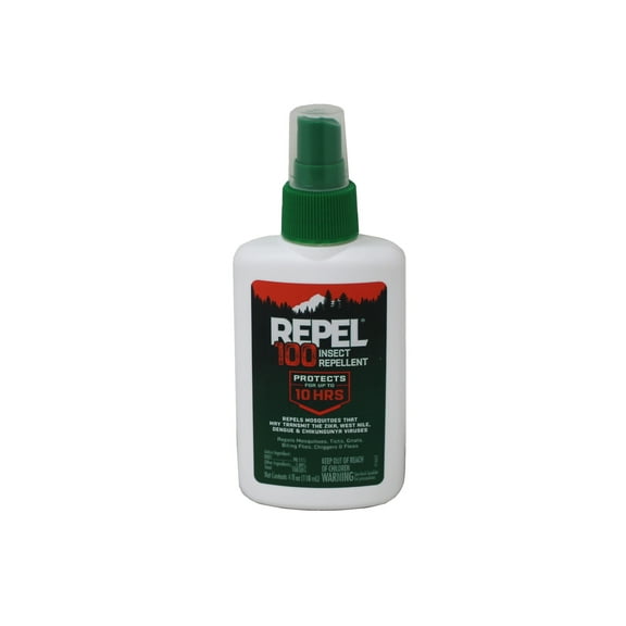 Repel 100 Insect Repellent Spray, 98.11% DEET Formula, 10 Hour Protection Against Mosquitoes, Ticks, and Biting Insects, 4 fl oz (Pack of 6)
