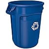 thumbnail image 1 of JYLP 32 Gallon Blue Commercial Heavy-Duty Recycling Container, Open Top Rectangular Plastic Bin, Rustproof & Powder Coated, for Garage, Warehouse & Patio, 1 of 1
