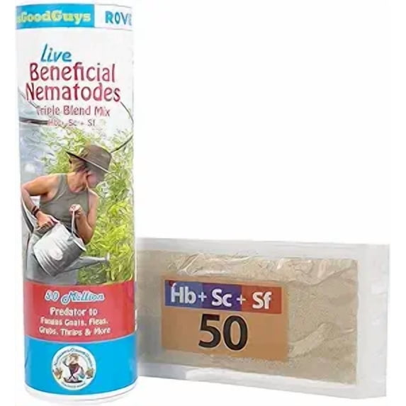 JYLP 50 Million Triple Blend Beneficial Nematodes HB+SC+SF, 2 Lbs Natural Insect Control for Indoor & Outdoor Use