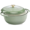 thumbnail image 1 of JYLP 7.5 Quart Enamel Cast Iron Round Dutch Oven, Heavy Duty Family Size Cookware with Lid & Dual Handles, Oven Safe Cooking Pot, Sage Green, 1 of 6