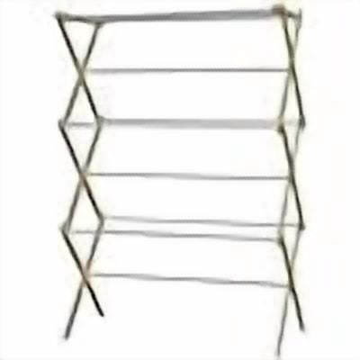 JYLP Brown Wooden Collapsible Clothes Drying Rack, Freestanding Laundry Airer 14"D x 29.5"W x 42.5"H for Home Use
