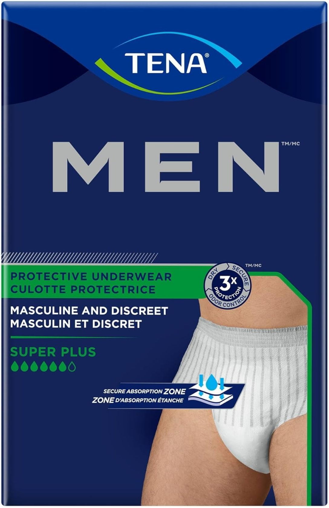 JYLP Men Super Plus Protective Underwear, Incontinence, Disposable, Heavy Absorbency, Small/Medium, 16 Count