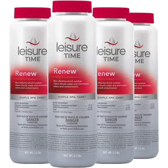 JYLP RENU2-04BX Renew Granular, 2.2 lbs Each, 4-Pack for Pool & Spa Water Care