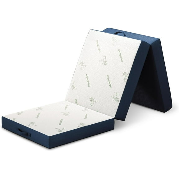 JYLP Trifold Foldable Mattress, 75254 Inch Portable Floor Mattress with Removable Washable Cover, High Density Foam Firm Sleeping Mat, Lightweight Foldable Bed for Guests, Travel, Camping, Yoga