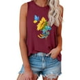 JYLPZYR Women Summer Tops Sleeveless Tank Butterfly Floral Casual Cute