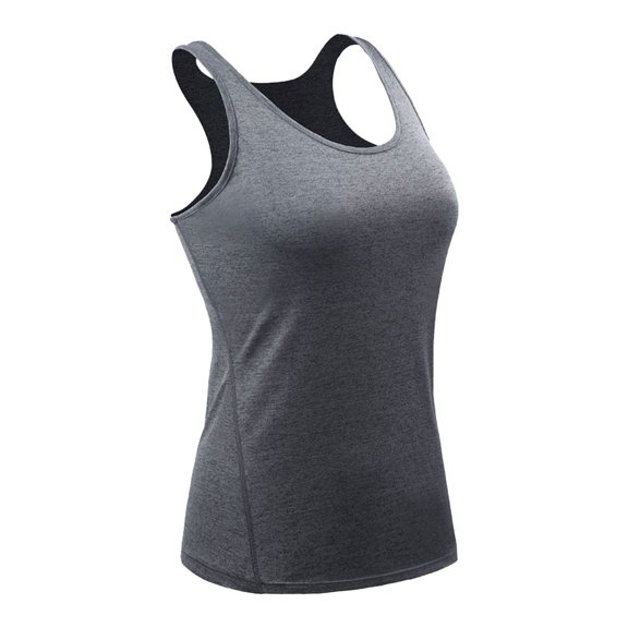 JYLPZYR Womens Compression Base Layer Tank Top Athletic Shirt (Gray,XL)