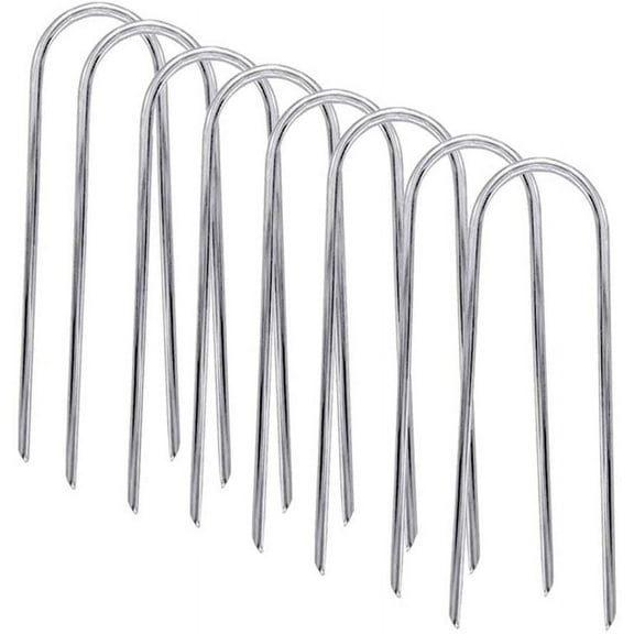 JYNOFD Trampolines Wind Stakes Heavy Duty U Type Sharp Ends Safety Ground Anchor, Galvanized Steel