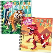 CutteeyFyry 2PCS Paint by Number Sticker Travel Activities Essentials for Girls Kids Boys Ages 4-10 Road Trip & Airplane Toys & Long Car Rides, Birthday Present, Preschool Classroom Party Gifts