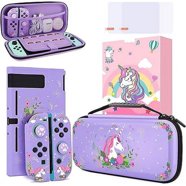JYPS Glitter Case for Nintendo Switch/OLED, Pink Hard Travel Case ...