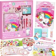 JYPS DIY Journal Kit for Girls,Unicorn Gifts for Girls Age 3-10 Years Old,Art Craft & Supplies for Kids Age 4-10,Scrapbook &Diary Supplies Set,Cute Stationery,Girls Christmas Birthday Ideas Gifts Toys