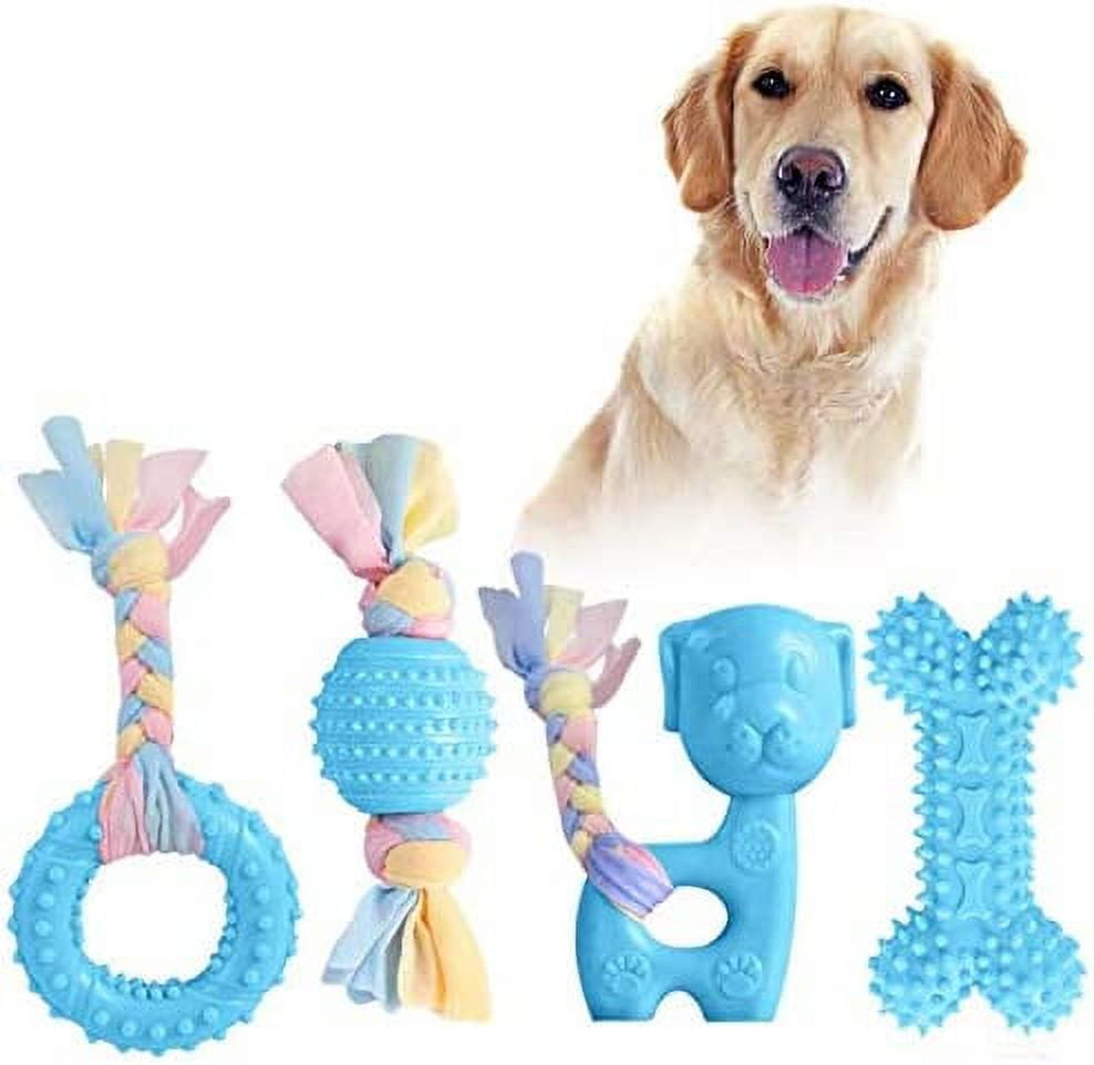 JYPS Puppy Chew Toys, 4pcs Dog Teething Chewing Toy Set with Ball and ...