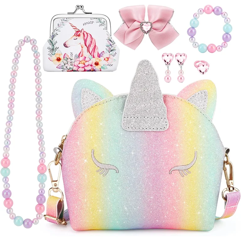 PinkSheep Unicorns Gifts for Girls 10 Pc Rainbow Gifts Unicorn Purse Jewelry  Set for Kids Girl 9PC Unicorn Clip-on Earring Unicorn Necklace Bracelet Bag  Backpacks Little Girl Jewelry Accessories - Yahoo Shopping
