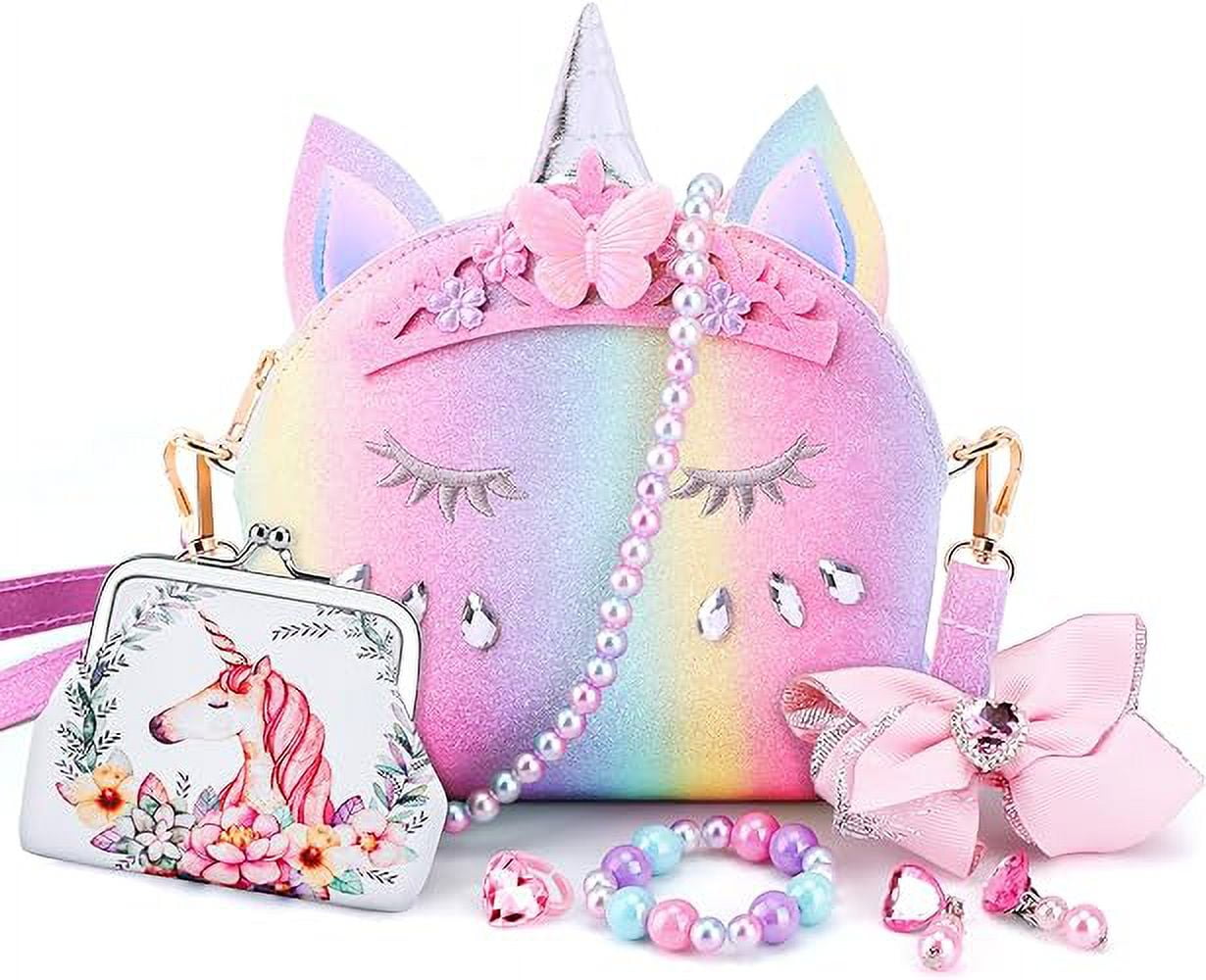 Standie Unicorn Gifts for Girls - Unicorn Bag - Gold Buckle Tack