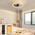 JYS 20" Modern Ceiling Fans with Lights and Remote, Dimmable Low