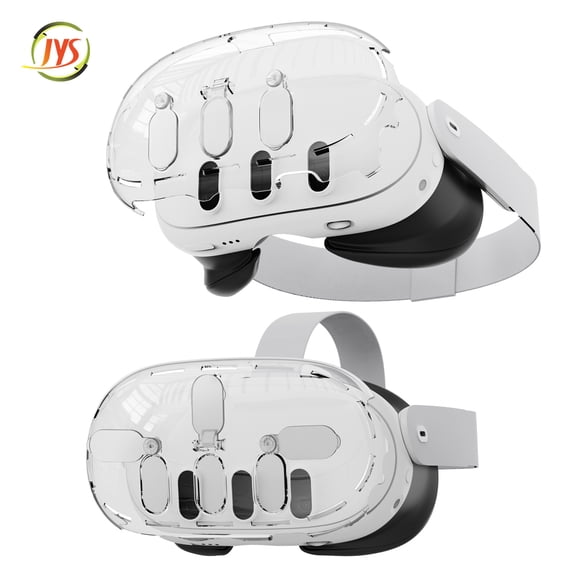 JYS Crystal Clear Protective Case & Lens Privacy Cover for Meta Quest 3 - Anti-Scratch VR Headset Shell, Dustproof Lens Guard, Easy Install Accessory Set