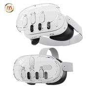 JYS Crystal Clear Protective Case & Lens Privacy Cover for Meta Quest 3 - Anti-Scratch VR Headset Shell, Dustproof Lens Guard, Easy Install Accessory Set