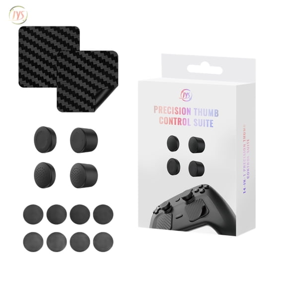 JYS Full Silicone Enhancement Kit for Steam Controller, Anti-Sweat Anti-Slip Thumbstick Joystick Caps, Touchpad Protective Stickers & Dual Size Back Button Pads