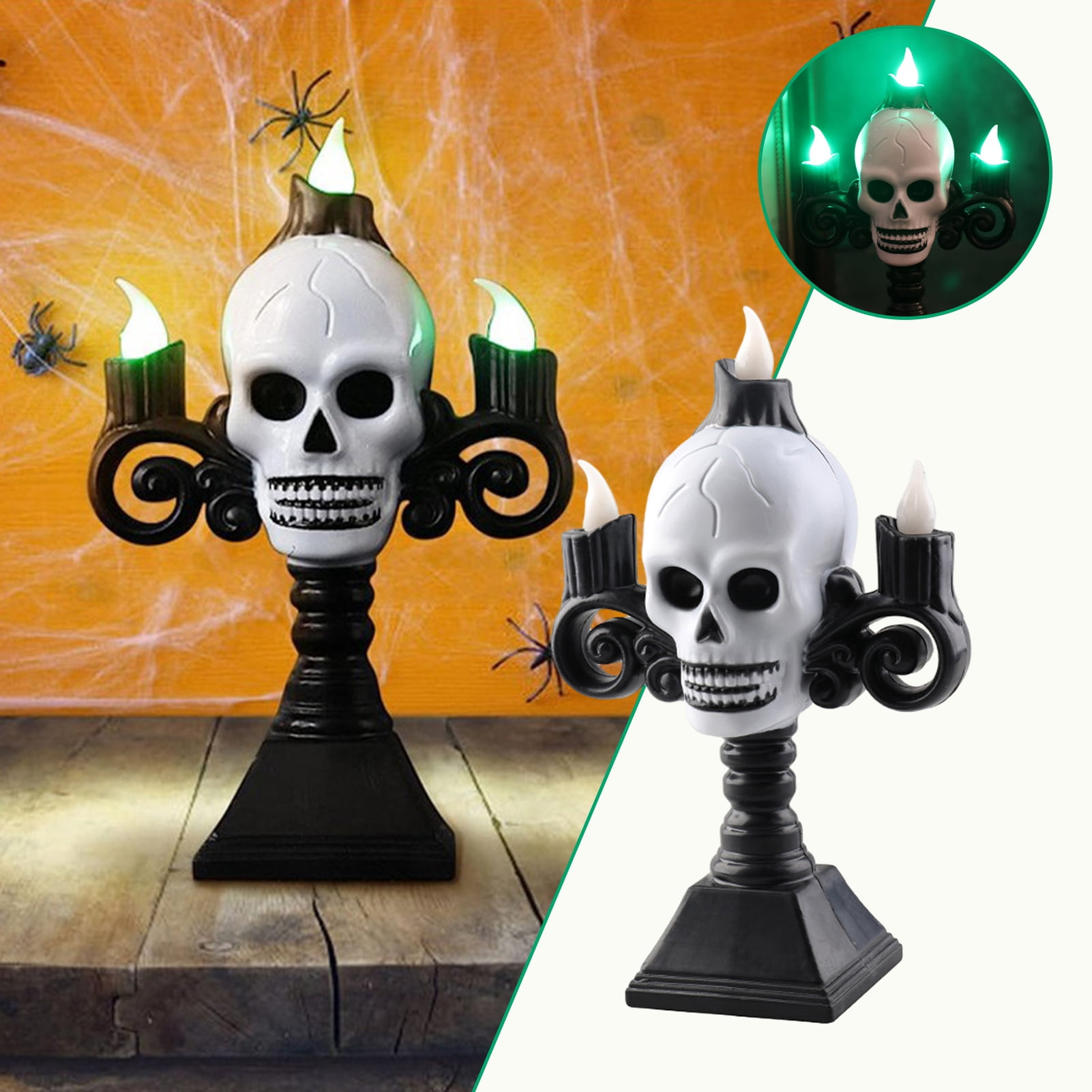 JYS Ornaments Halloween Skeleton Ghost Festival Lights Spooky Skull ...