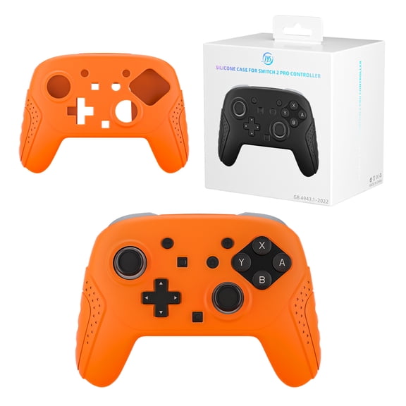 JYS Ultra-Slim Silicone Protective Case for Nintendo Switch2 Pro Controller - Anti-Slip, Sweat-Resistant, Dock-Compatible Grip Cover for NS2 Pro Gaming Controller (Multiple Colors Available)