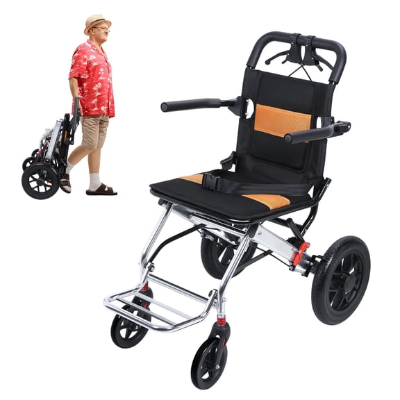 JYS Wide Bariatric Wheelchair For Adults and Seniors with 15.75" Wide Seat, Safety Belt,Large Tires,Sponge Armrest, Supports up to 300 lbs