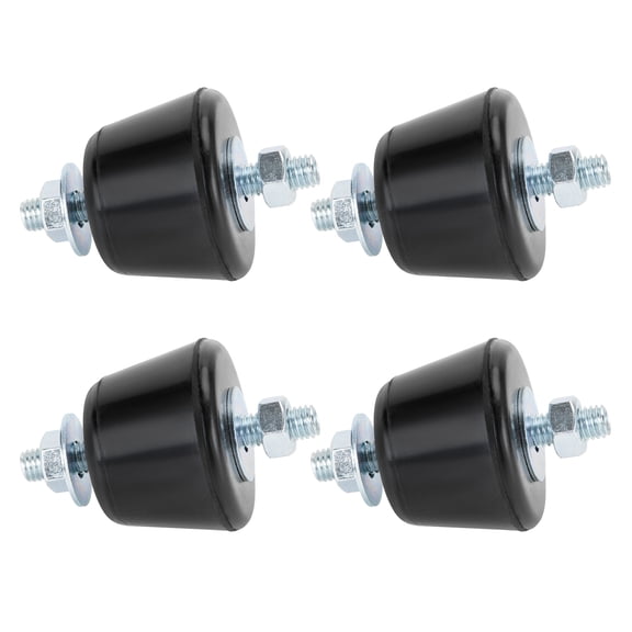 JYWW Rubber Studs Shock Absorber M8 45x32mm 4 Pack Anti Vibration Rubber Isolator Mounts Vibration Isolation Mount for Mini Split Heat Pumps, Air Compressors, Garage Motor, Diesel Engines
