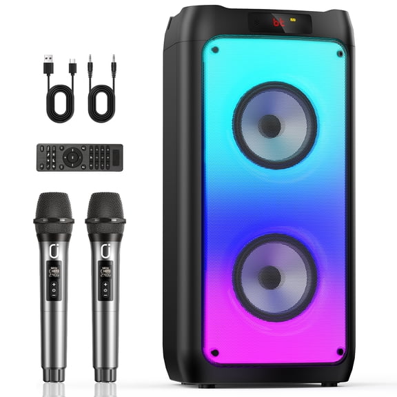 JYX Party Speaker, Portable Bluetooth Speaker for Outdoor/ Home, Rgb Lights, Deep Stereo Bass