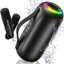 JYX Bluetooth Speaker with Microphone, Portable Party Speaker with LED Light for Outdoor