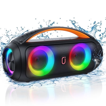 JYX Party Speaker, Waterproof Portable Bluetooth Speaker for Outdoor/ Home, 40W Stereo Deep Bass Boombox with Remote Control