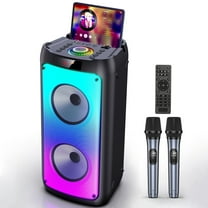 JYX Karaoke Machine for Adult, Bluetooth Speaker with Microphone, Home Party Karaoke Speaker System with DJ Light, Support TWS, Usb, TF Card, Aux-in, Perfect Graduation Gift, T10-T